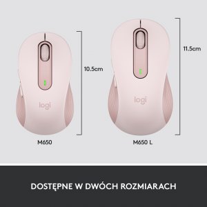 Mysz Logitech M650 L Różowy (910-006237) 10