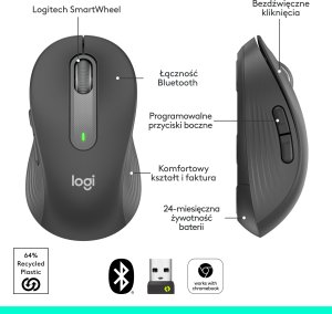 Mysz Logitech M650 Grafitowy (910-006253) 7