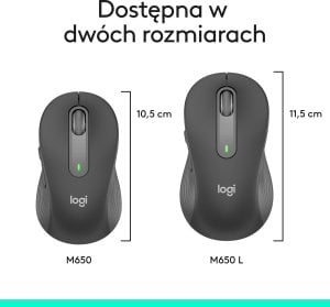 Mysz Logitech M650 Grafitowy (910-006253) 9