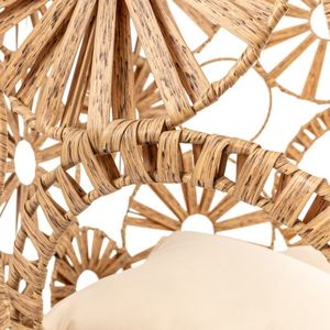 Fotel Wiszący Rattanowy Kokon, Złoty Brąz 5