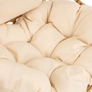 Fotel Wiszący Rattanowy Kokon, Złoty Brąz 6