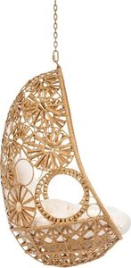 Fotel Wiszący Rattanowy Kokon, Złoty Brąz 8