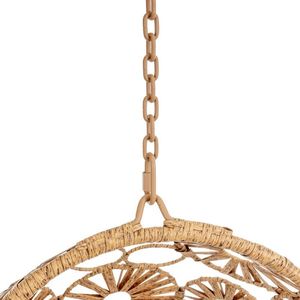 Fotel Wiszący Rattanowy Kokon, Złoty Brąz 9