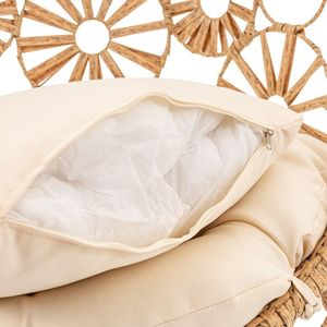 Fotel Wiszący Rattanowy Kokon, Złoty Brąz 10