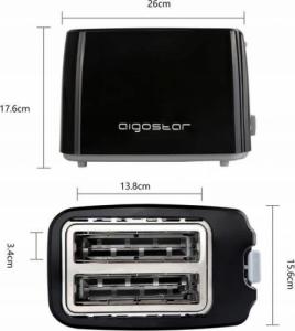 Toster Aigostar  750W Black VDE 4