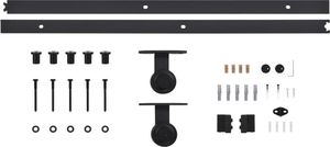 vidaXL Drzwi przesuwne z osprzętem, szkło ESG i aluminium, 102x205 cm 8