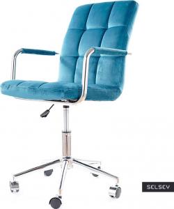 Krzesło biurowe Selsey Salmerin Turkusowe 1