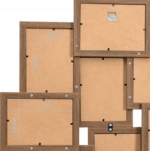 Ramka vidaXL Ramka na 10 zdjęć 10x15 cm, jasnobrązowa, MDF 7