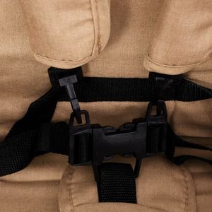 Wózek vidaXL Podwójny wózek spacerowy, kolor taupe, stalowy 2