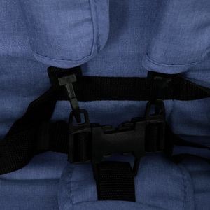 Wózek vidaXL Podwójny wózek spacerowy, granatowy, stalowy 2