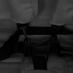 Wózek vidaXL Podwójny wózek spacerowy, ciemnoszary, stalowy 2