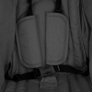 Wózek vidaXL Podwójny wózek spacerowy, ciemnoszary, stalowy 2