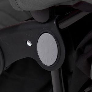 Wózek vidaXL Podwójny wózek spacerowy, ciemnoszary, stalowy 3