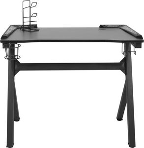 Biurko vidaXL 325422 Czarne 90 cmx60 cm 4