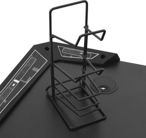 Biurko vidaXL 325422 Czarne 90 cmx60 cm 9