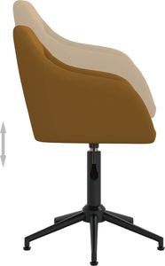 Krzesło biurowe vidaXL Brązowe 6