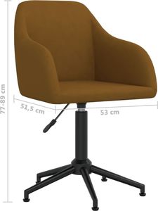Krzesło biurowe vidaXL Brązowe 8