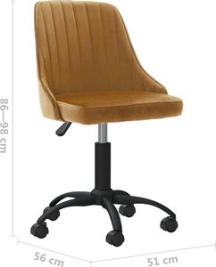 Krzesło biurowe vidaXL Brązowy 8