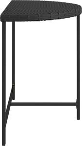 vidaXL Stolik ogrodowy, czarny, 100x50x75 cm, rattan PE 5