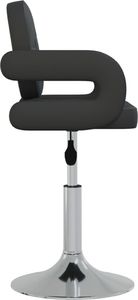 vidaXL Obrotowe krzesła stołowe, 6 szt., czarne, sztuczna skóra 5