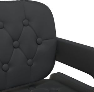 vidaXL Obrotowe krzesła stołowe, 6 szt., czarne, sztuczna skóra 8