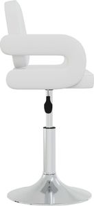 vidaXL Obrotowe krzesła stołowe, 4 szt., białe, sztuczna skóra 5