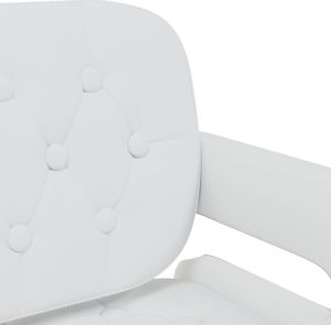 vidaXL Obrotowe krzesła stołowe, 4 szt., białe, sztuczna skóra 8