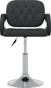 vidaXL Obrotowe krzesła stołowe, 4 szt., czarne, sztuczna skóra 4