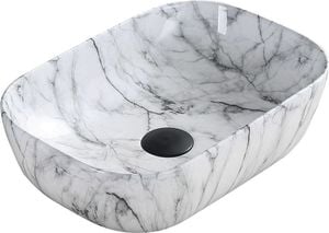 Umywalka Mexen Rita umywalka nablatowa 45 x 32 cm biała kamień (21084591) 1