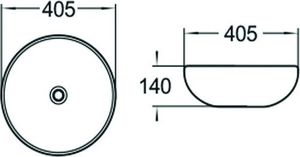 Umywalka Mexen Mexen Luca umywalka nablatowa 40x 40 cm - 21164000 2