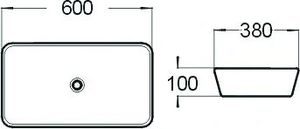 Umywalka Mexen Mexen Nina umywalka nablatowa 60 x 38 cm biała - 21186000 2