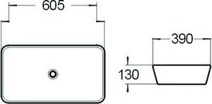 Umywalka Mexen Mexen Moira umywalka nablatowa 60 x 39 cm biała - 21386000 2