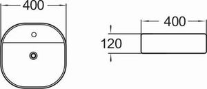 Umywalka Mexen Mexen Zita umywalka nablatowa 40 x 40 cm biała - 21874000 2