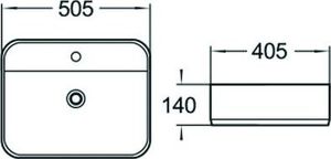 Umywalka Mexen Mexen Alba umywalka nablatowa 50 x 40 cm biała - 21955000 2