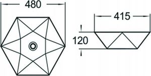 Umywalka Mexen Mexen Mery umywalka nablatowa 48 x 41 cm czarna mat - 21984885 2