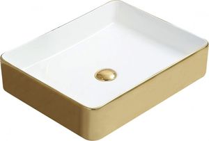 Umywalka Mexen Mexen Estela umywalka nablatowa 50 x 40 cm biała/złota - 22105053 1