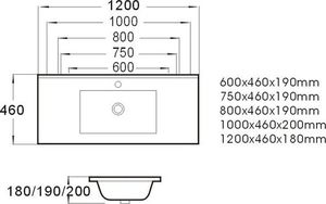 Umywalka Mexen Mexen Atena umywalka wpuszczana w blat 75 x 46 cm biała - 25017500 2