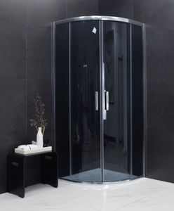 Mexen Mexen Rio kabina prysznicowa półokrągła 80 x 80 cm, grafit, chrom - 863-080-080-01-40 2