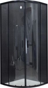 Mexen kabina prysznicowa Rio półokrągła 80 x 80 cm, transparent, czarna (863-080-080-70-00) 1
