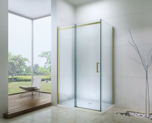 Mexen Mexen Omega kabina prysznicowa rozsuwana 100 x 80 cm, transparent, złoty - 825-100-080-50-00 2