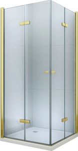 Mexen Mexen Lima Duo kabina prysznicowa składana 80 x 80 cm, transparent, złoty - 856-080-080-50-00-02 1