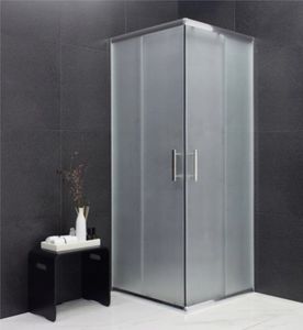 Mexen Mexen Rio kabina prysznicowa kwadratowa 70 x 70 cm, szron, chrom brodzik Flat - 860-070-070-01-30-4010 2