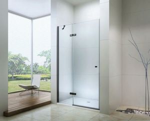 Mexen Mexen Roma drzwi prysznicowe uchylne 80 cm, transparent, czarne - 854-080-000-70-00 2