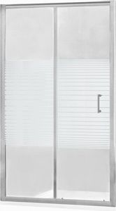 Mexen Mexen Apia drzwi prysznicowe rozsuwane 115 cm, pasy, chrom - 845-115-000-01-20 1