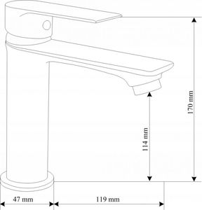 Bateria umywalkowa Mexen Royo stojąca chrom 2