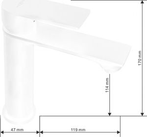 Bateria umywalkowa Mexen Royo stojąca biały 2