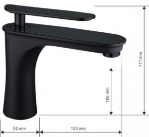 Bateria umywalkowa Mexen Mexen Trinity bateria umywalkowa czarna - 72600-70 5