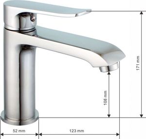 Bateria umywalkowa Mexen Pecos stojąca chrom 2