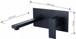 Bateria umywalkowa Mexen Mexen Cube bateria umywalkowa podtynkowa czarna - 73115-70 2