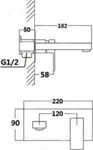 Bateria umywalkowa Mexen Mexen Cube bateria umywalkowa podtynkowa czarna - 73115-70 4